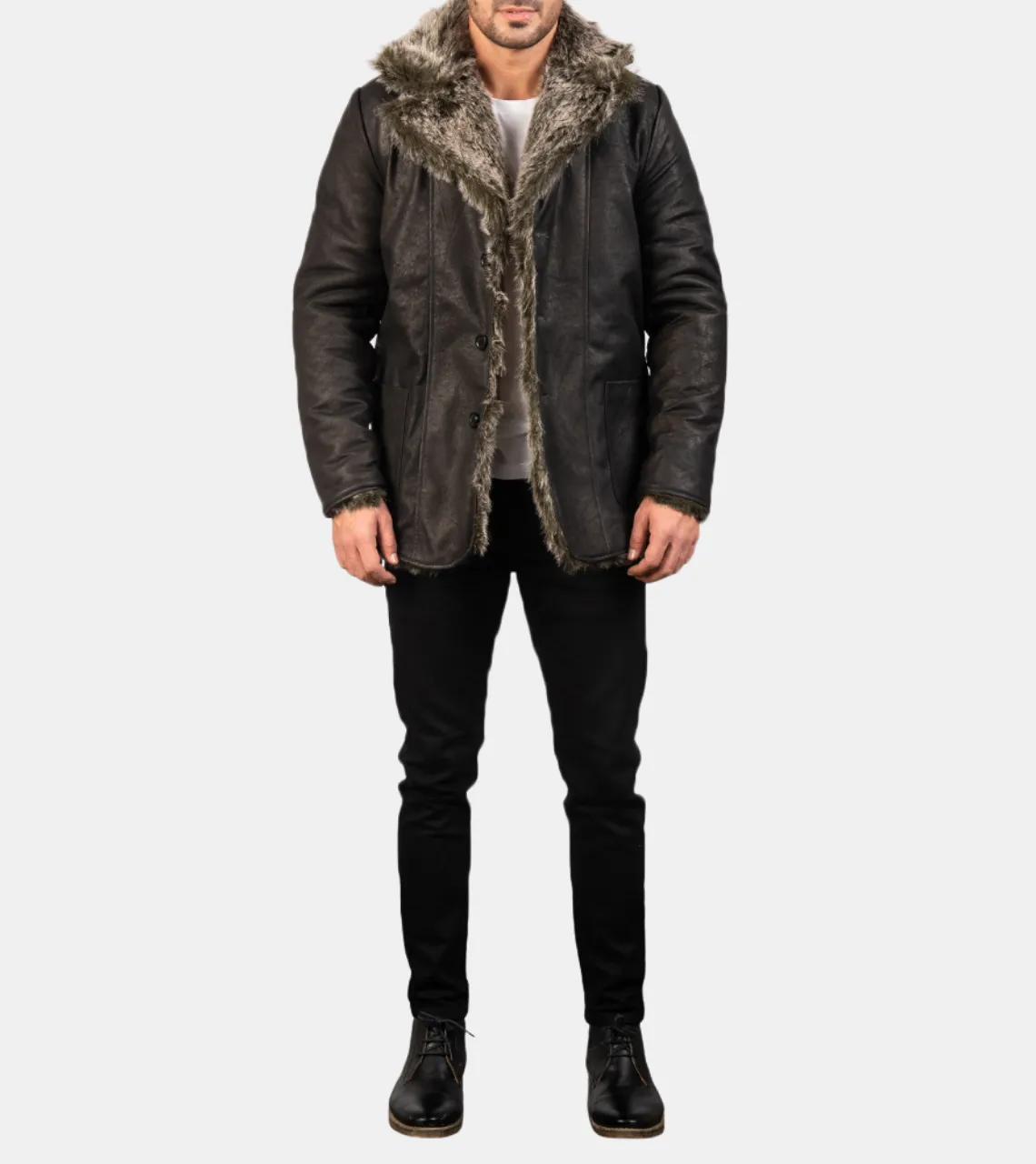 Geoffrey Men's Shearling Leather Jacket