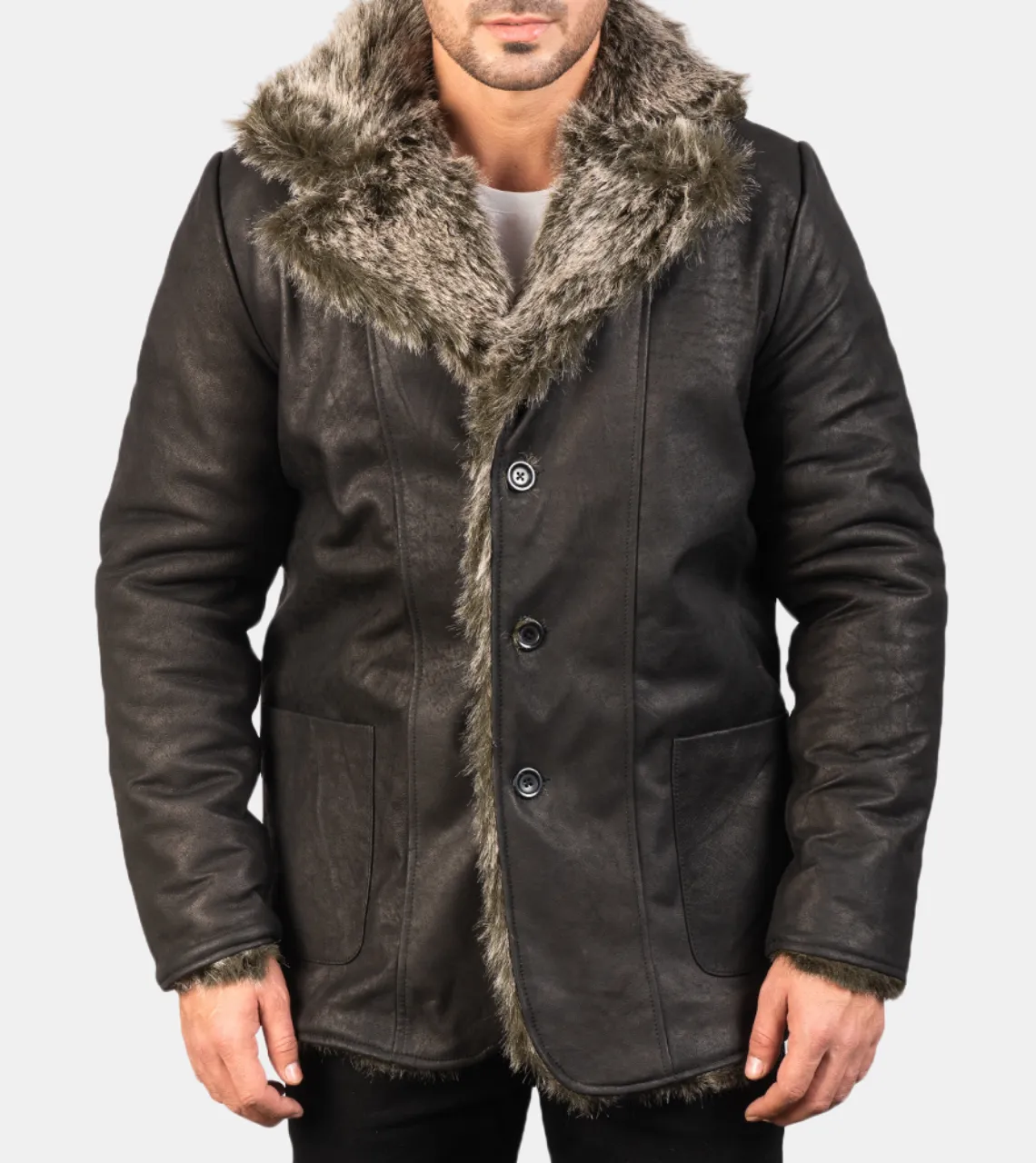 Geoffrey Men's Shearling Leather Jacket