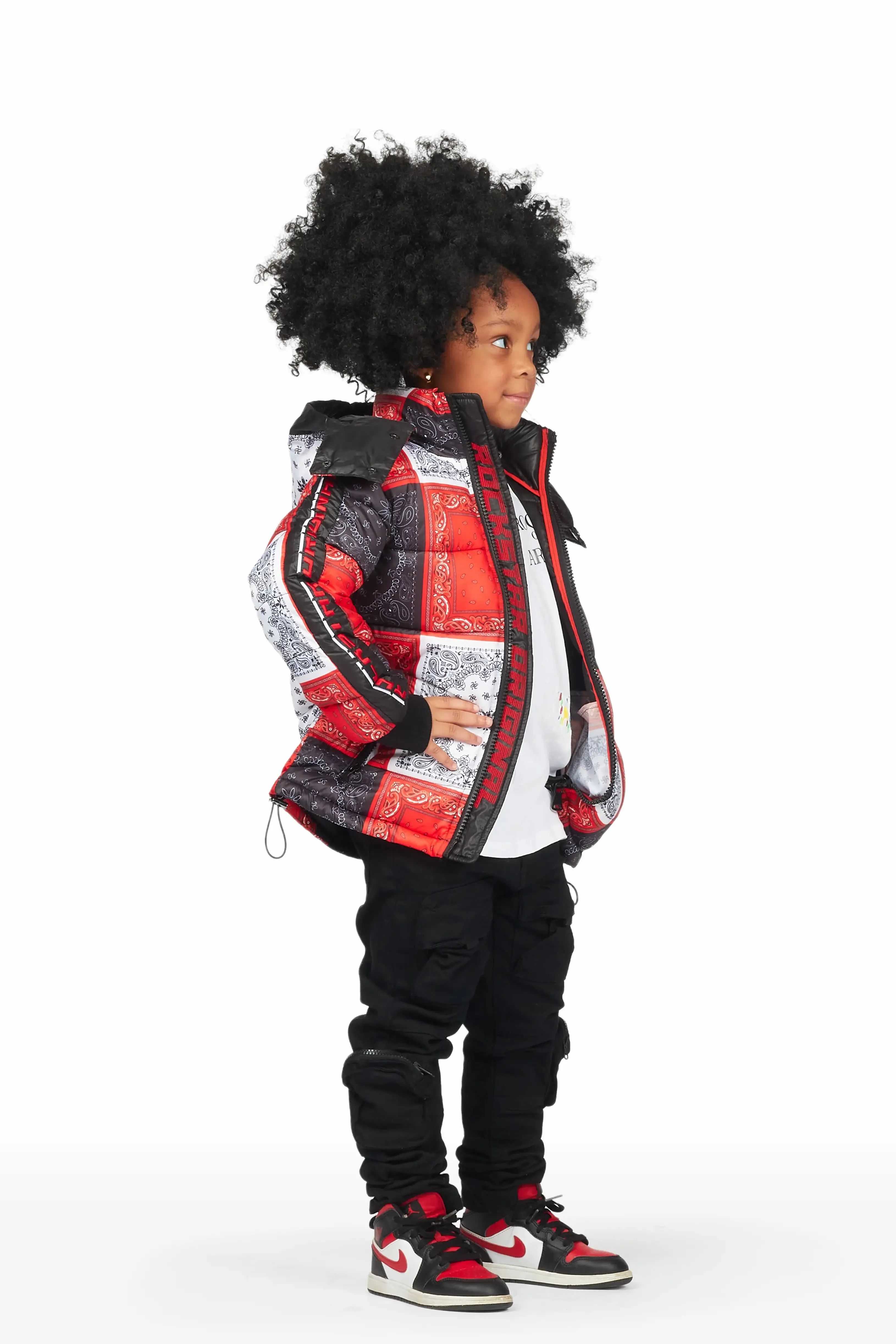 Girls Kyra Red Puffer Jacket