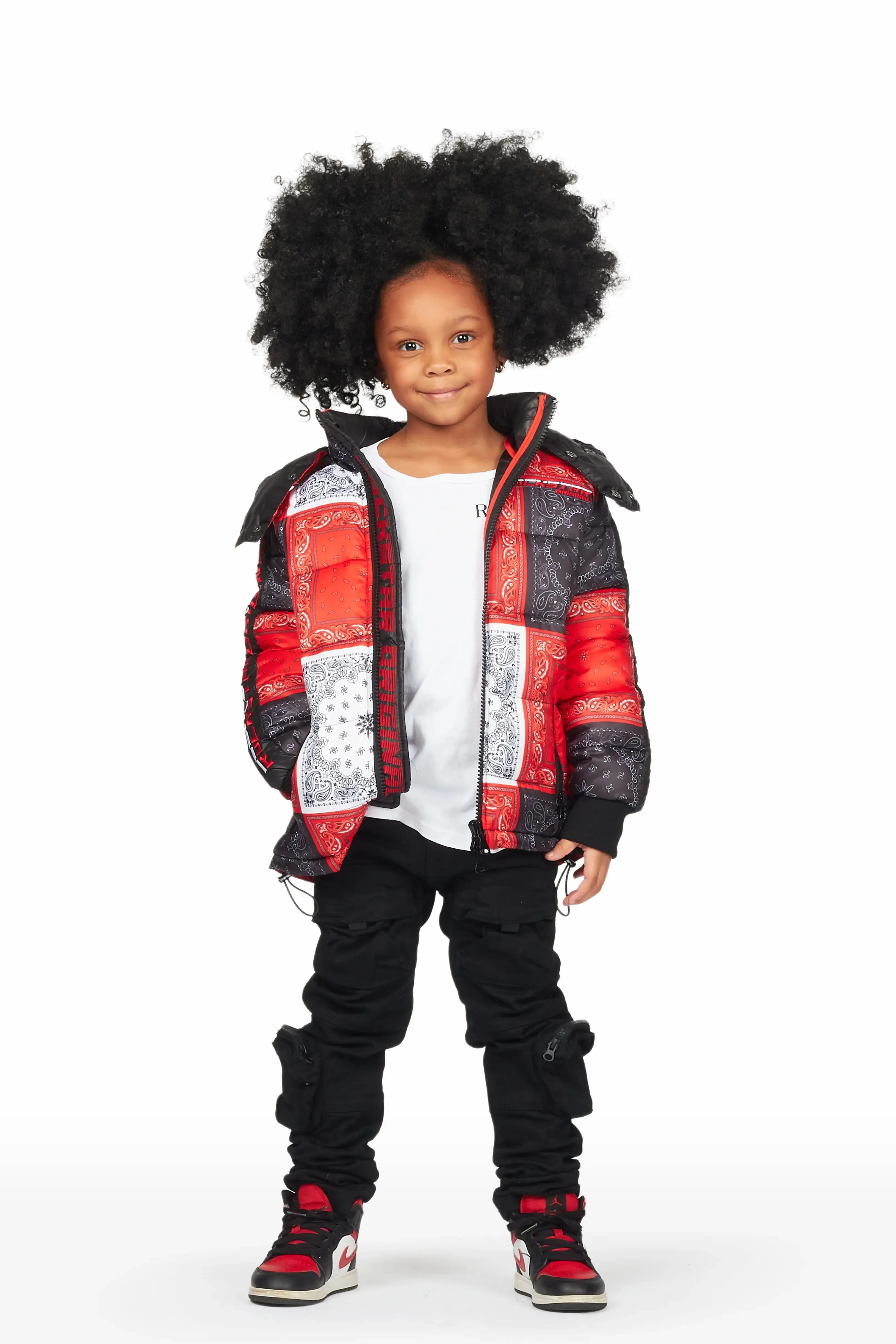 Girls Kyra Red Puffer Jacket