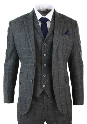 Grey Navy Suit, 3-Piece Set, Blazer, Waistcoat, and Trousers