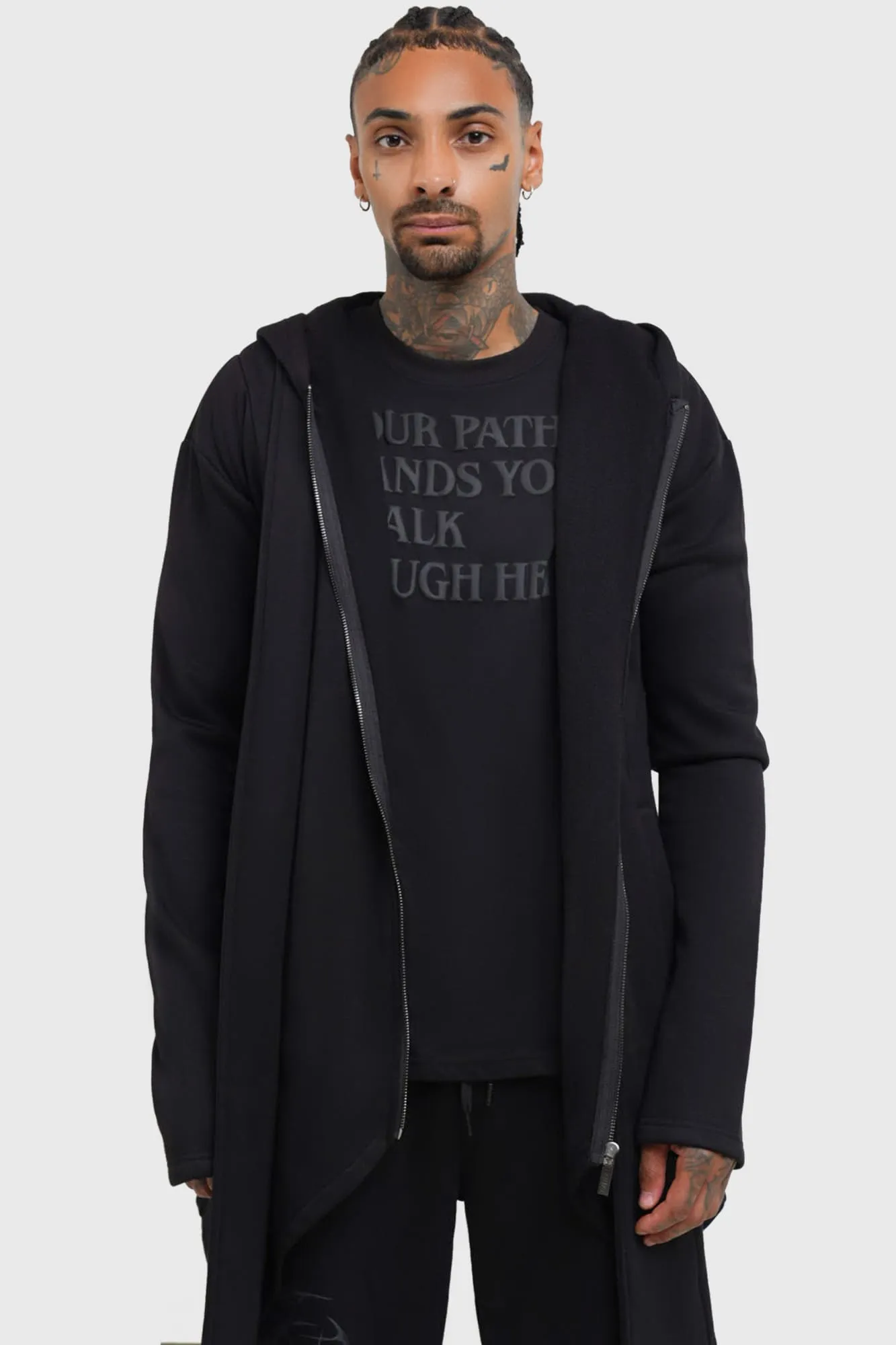 Hardcoded Poetry Longline Hoodie