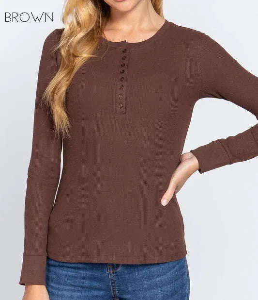 Henley Thermal Layering Top