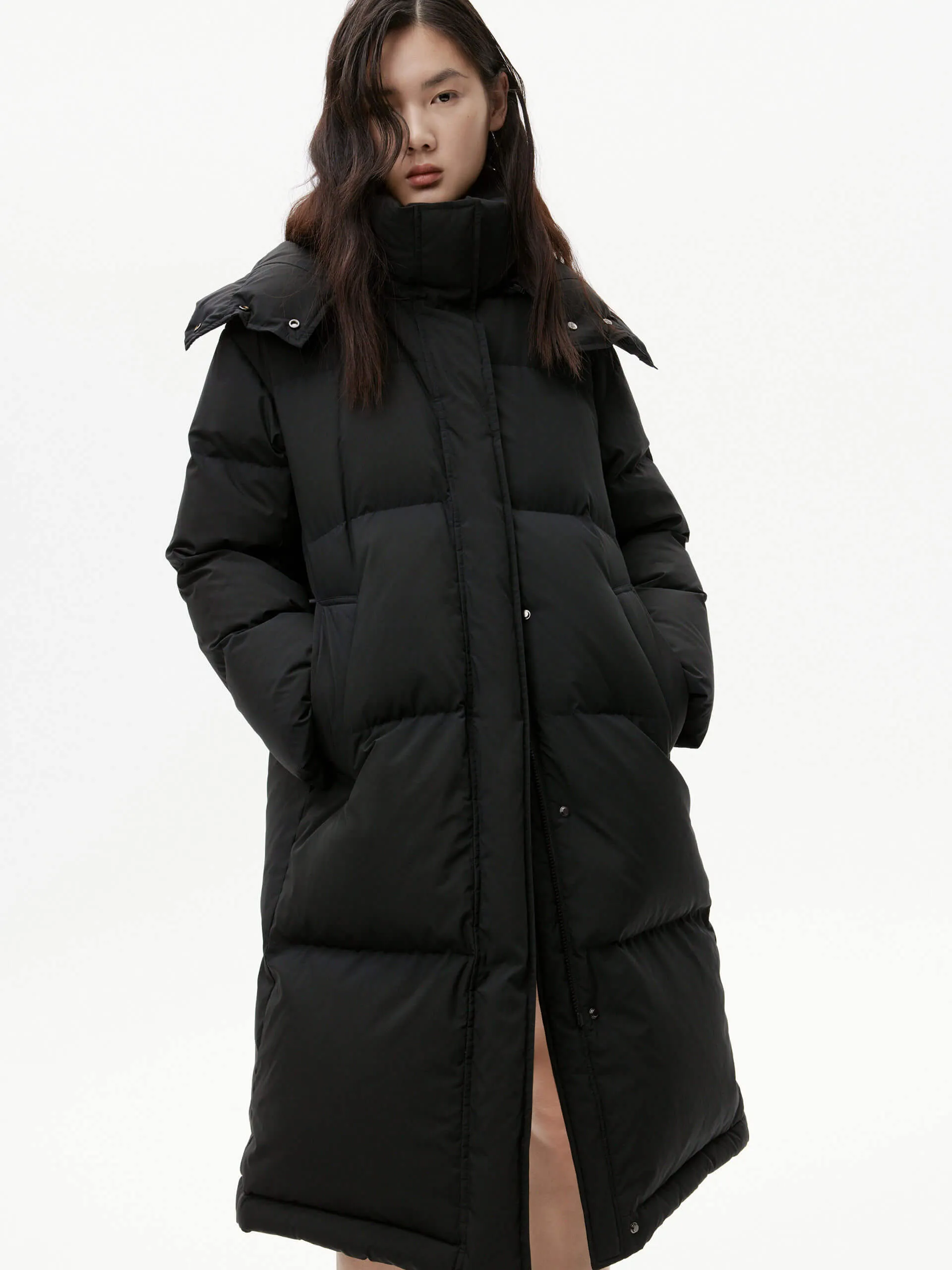 Hooded Quilted Down Coat