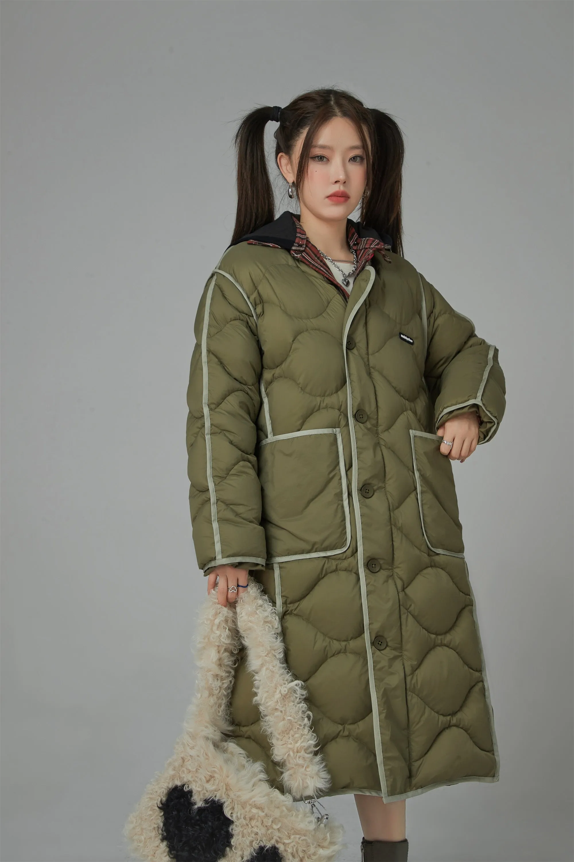 I Got Up Cozy Quilted Padding Coat