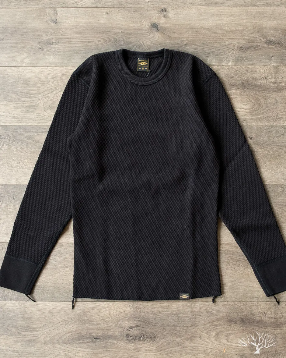 IHTL-1700-BLK - Extra Heavy Cotton Knit Thermal - Black