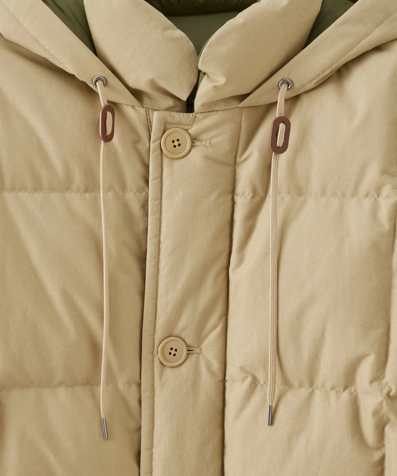 Japanese Mid Down Parka in Khaki