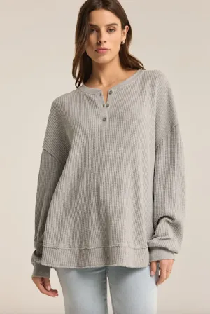 jax cozy waffle henley