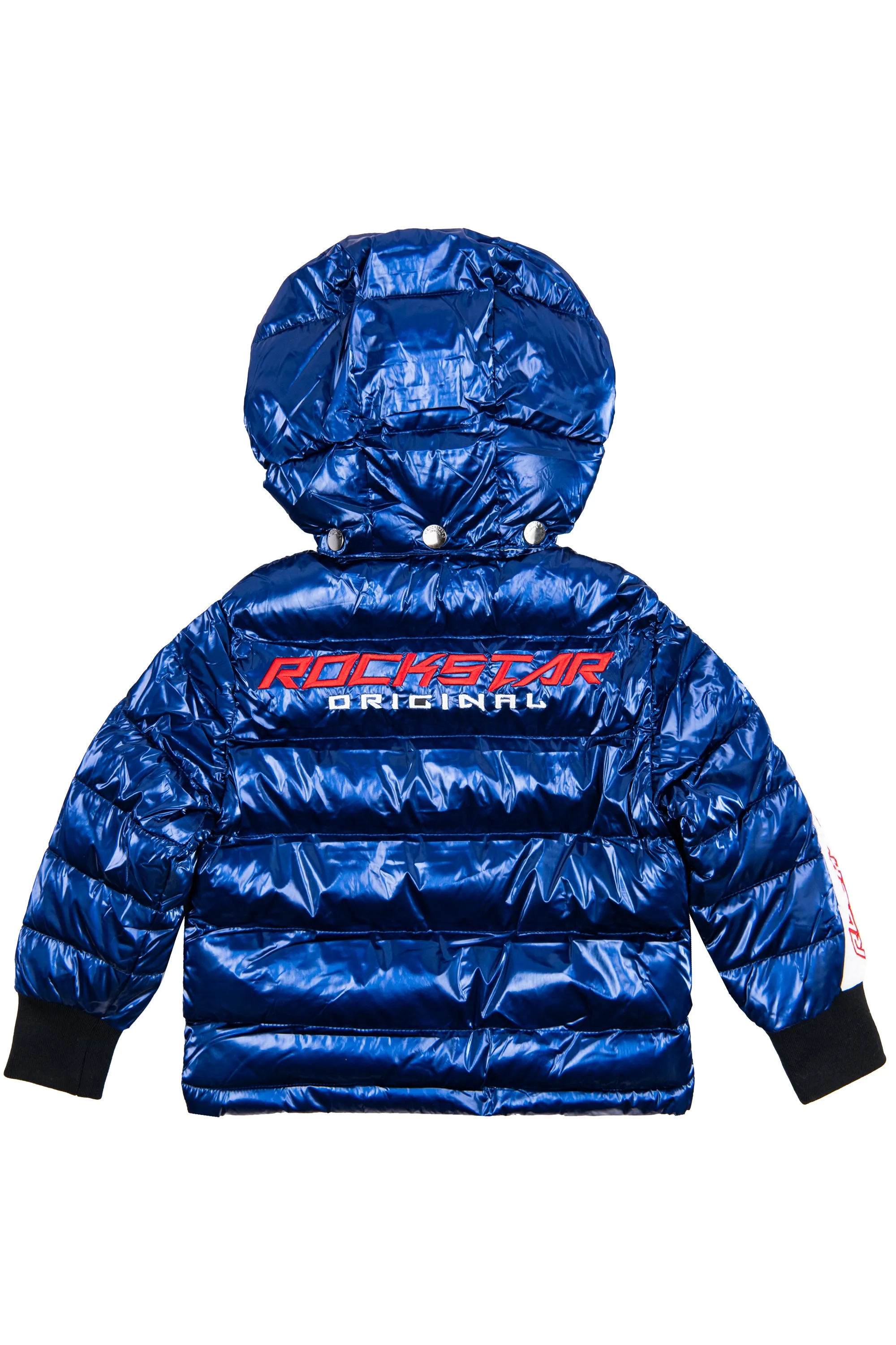 Kids Metallic Royal Blue Alasia Puffer Jacket