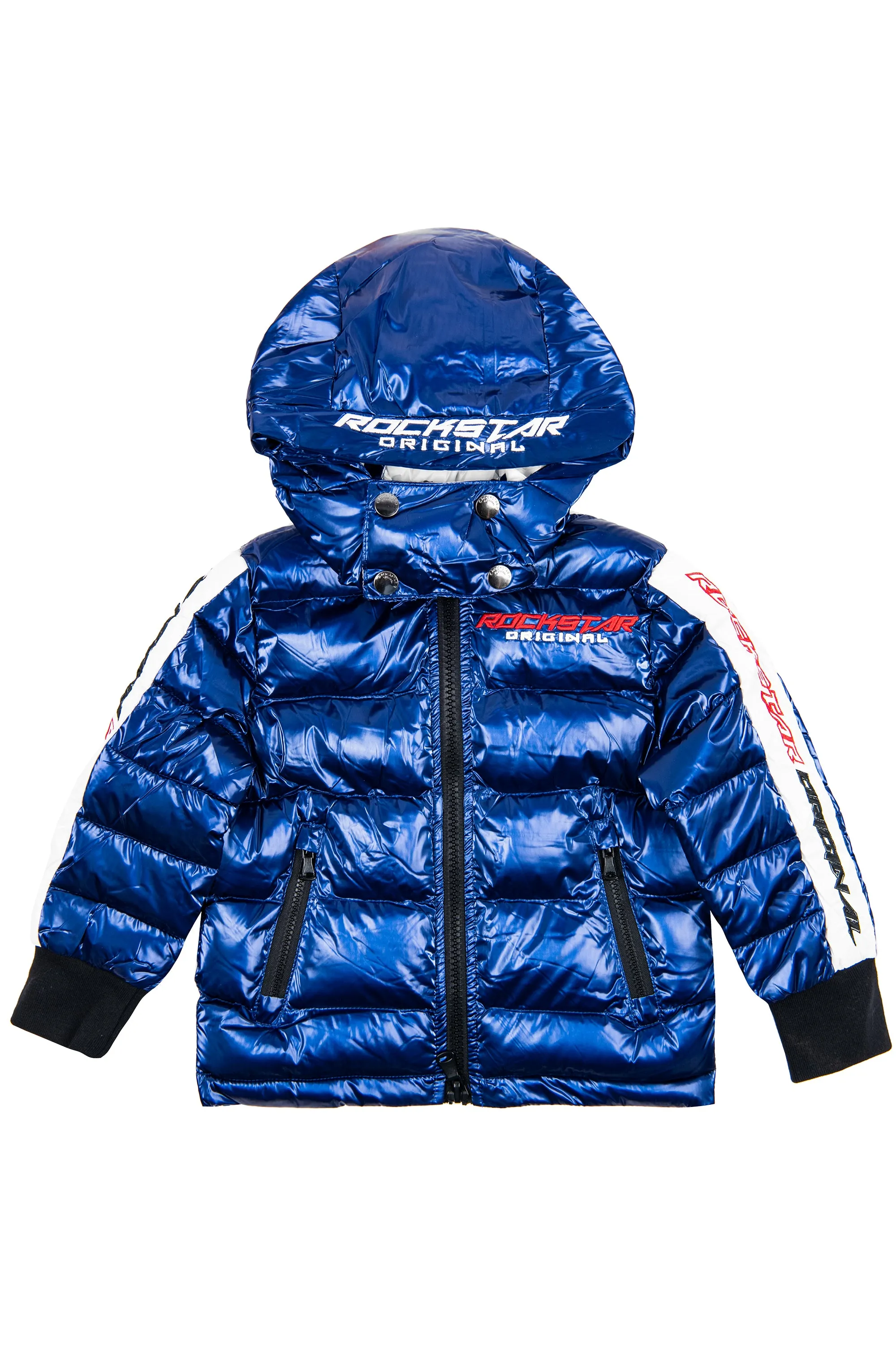 Kids Metallic Royal Blue Alasia Puffer Jacket