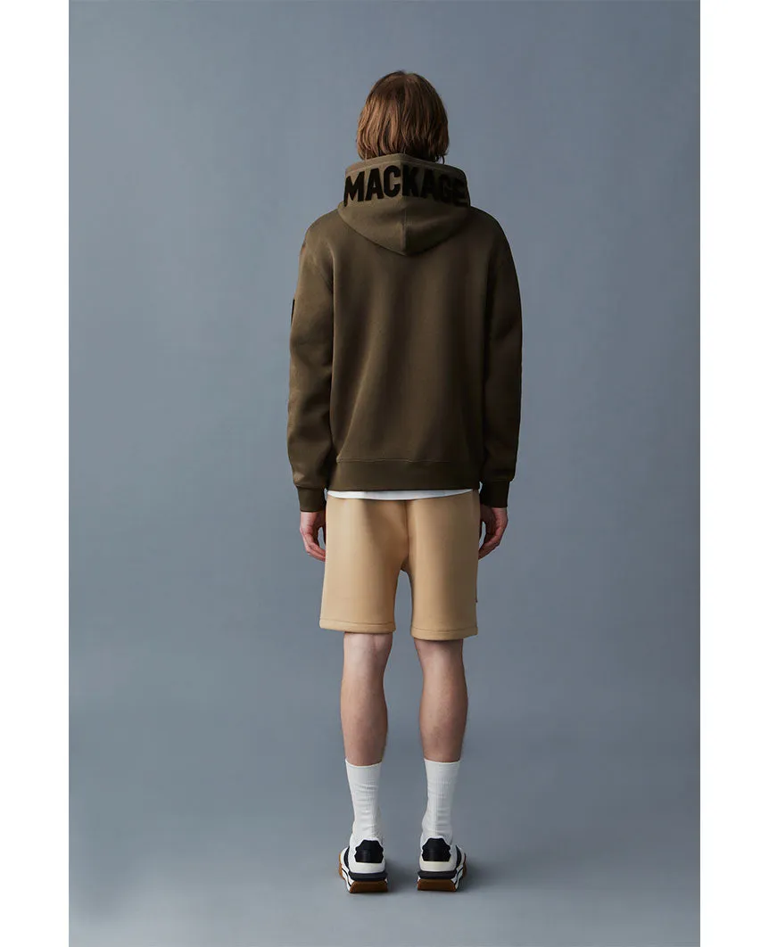 KRYS Pullover Hoodie with Velvet Embroidery Army