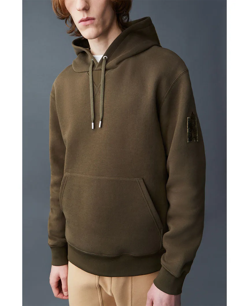 KRYS Pullover Hoodie with Velvet Embroidery Army