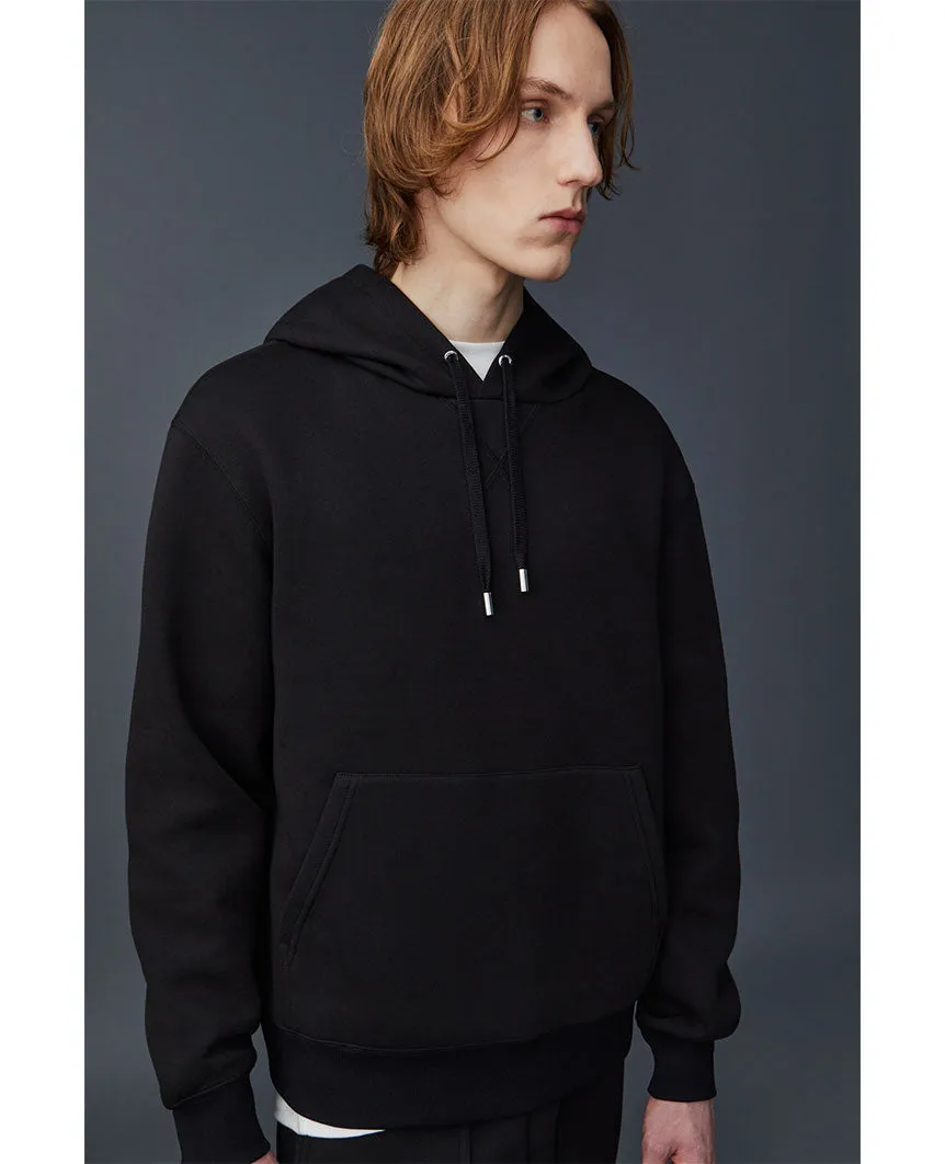 KRYS Pullover Hoodie with Velvet Embroidery Black