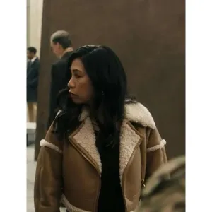 Liza Lapira The Equalizer Shearling Leather Jacket