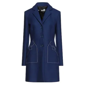 Love Moschino Elegant Embroidered Heart Wool Coat