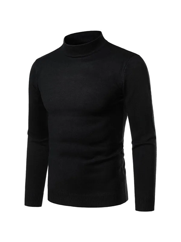 Men's Slim Fit Half Turtle Neck Knitted Sweater