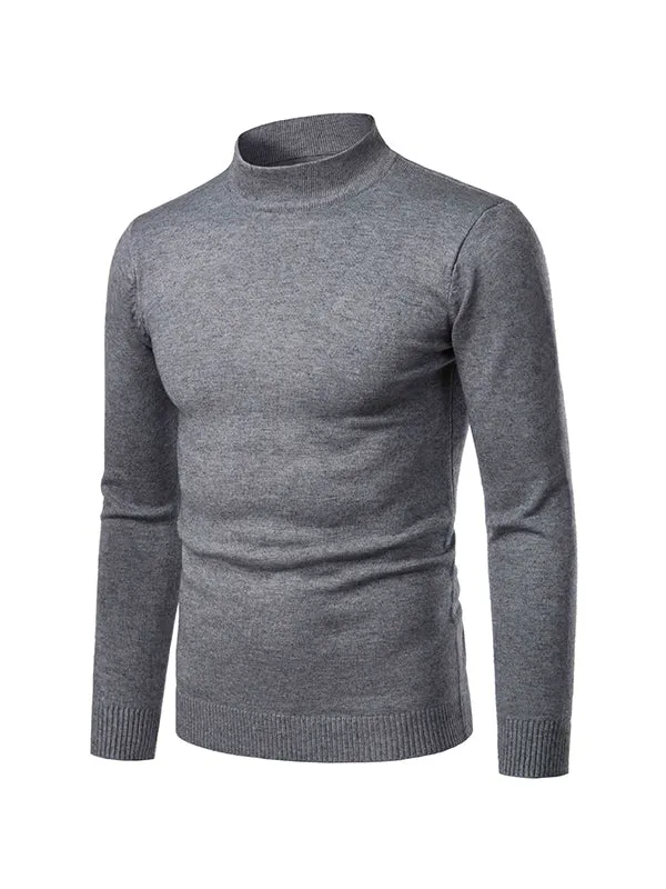 Men's Slim Fit Half Turtle Neck Knitted Sweater