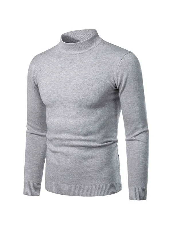 Men's Slim Fit Half Turtle Neck Knitted Sweater