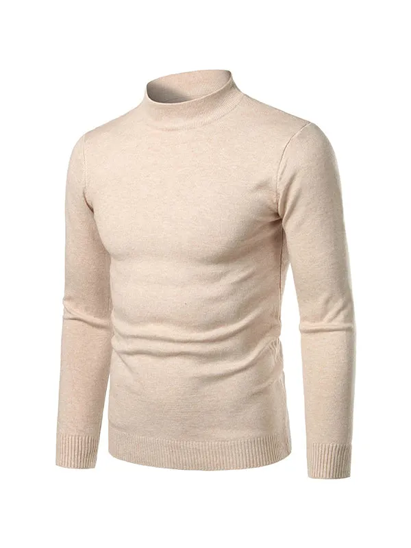 Men's Slim Fit Half Turtle Neck Knitted Sweater