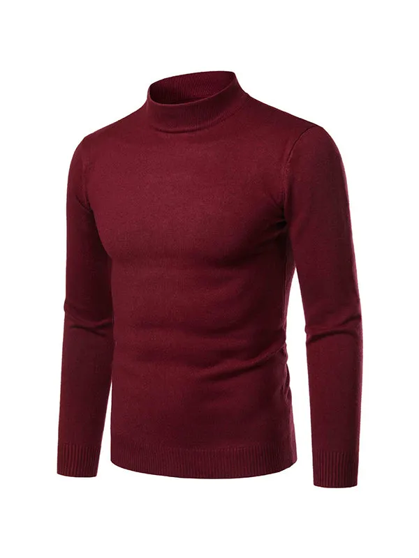 Men's Slim Fit Half Turtle Neck Knitted Sweater