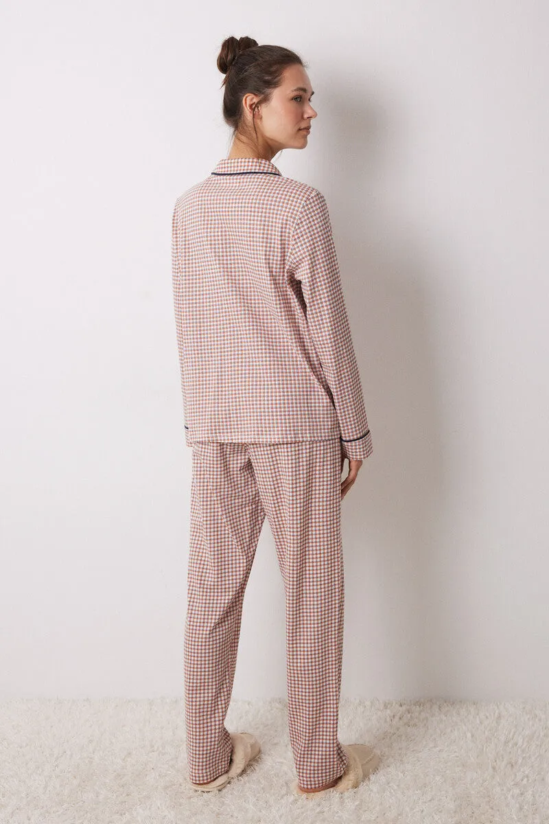 Moomin 100% cotton checked shirt pyjamas