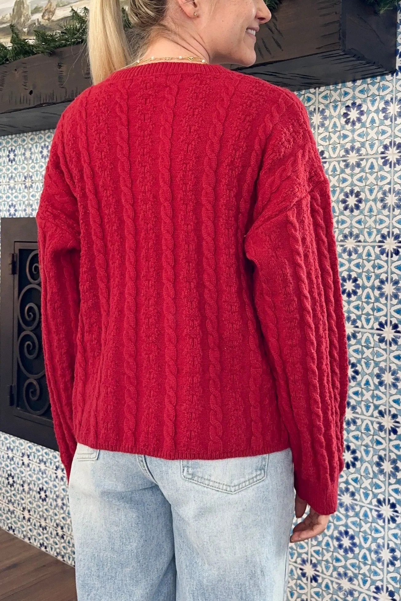 Noella Classic Cable Knit Sweater