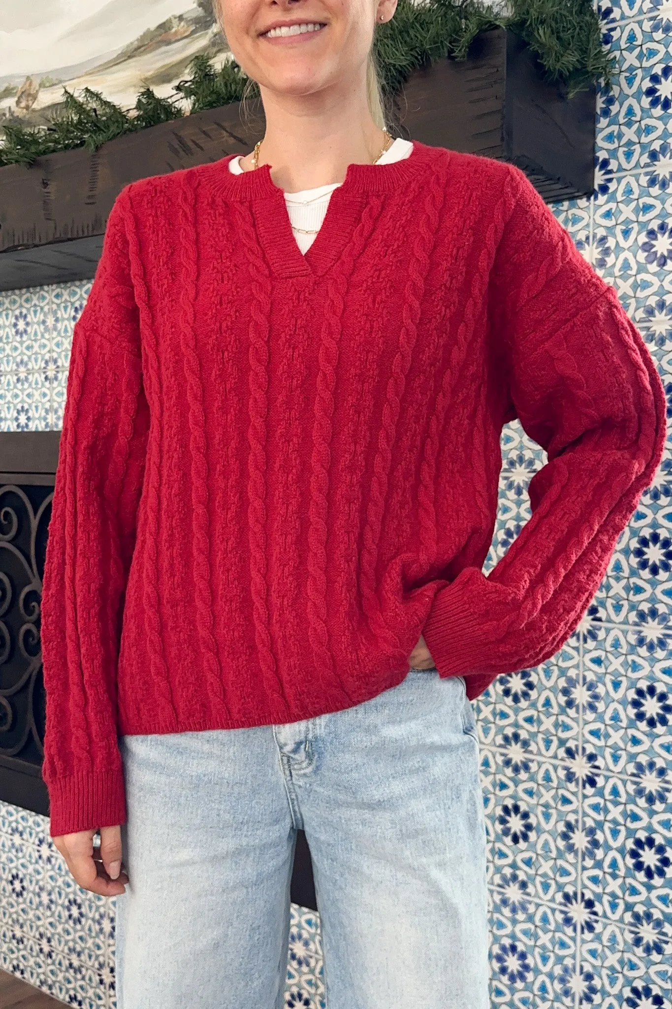 Noella Classic Cable Knit Sweater