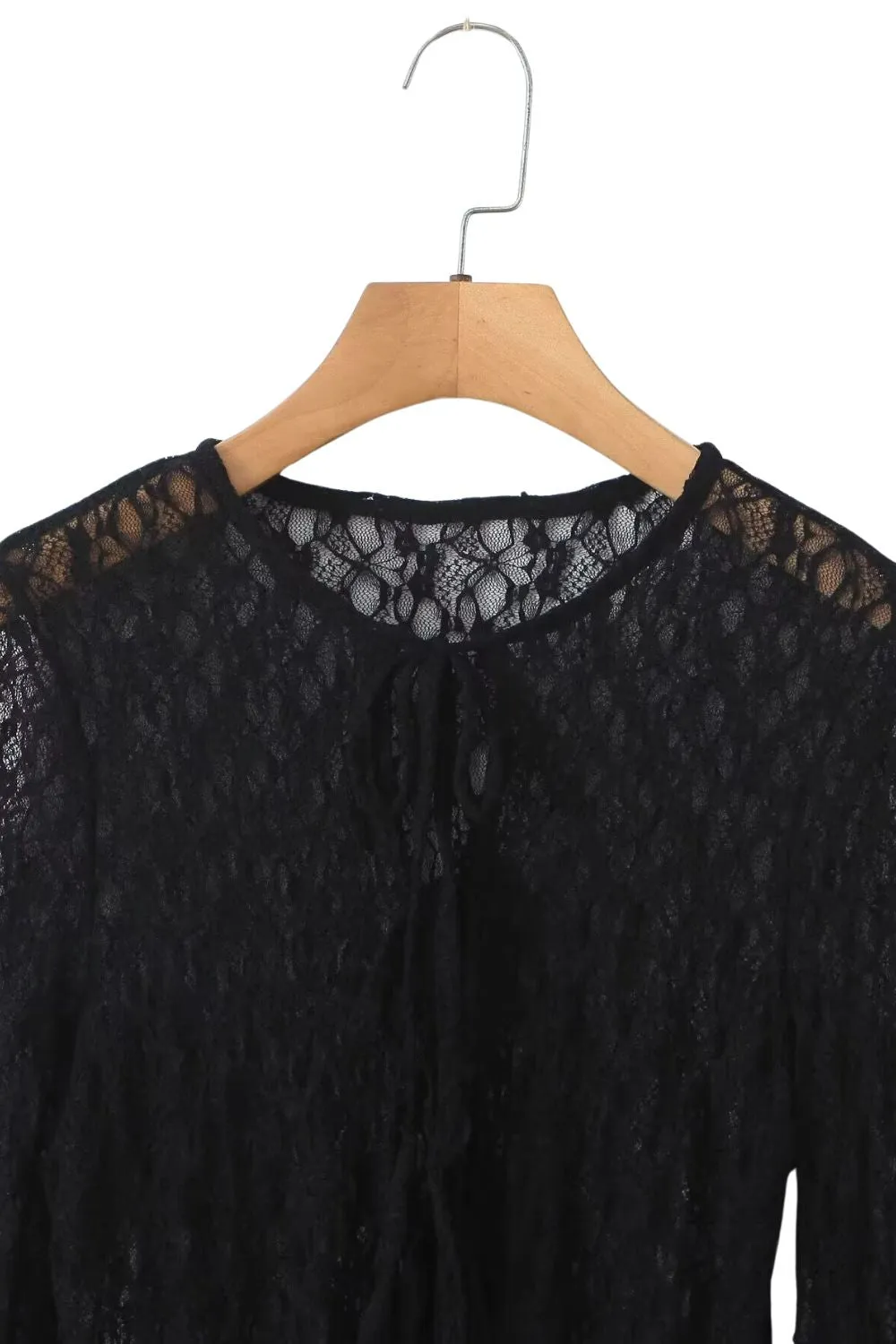 ‘Nora’ Elegant Two-Tone Lace Cardigan