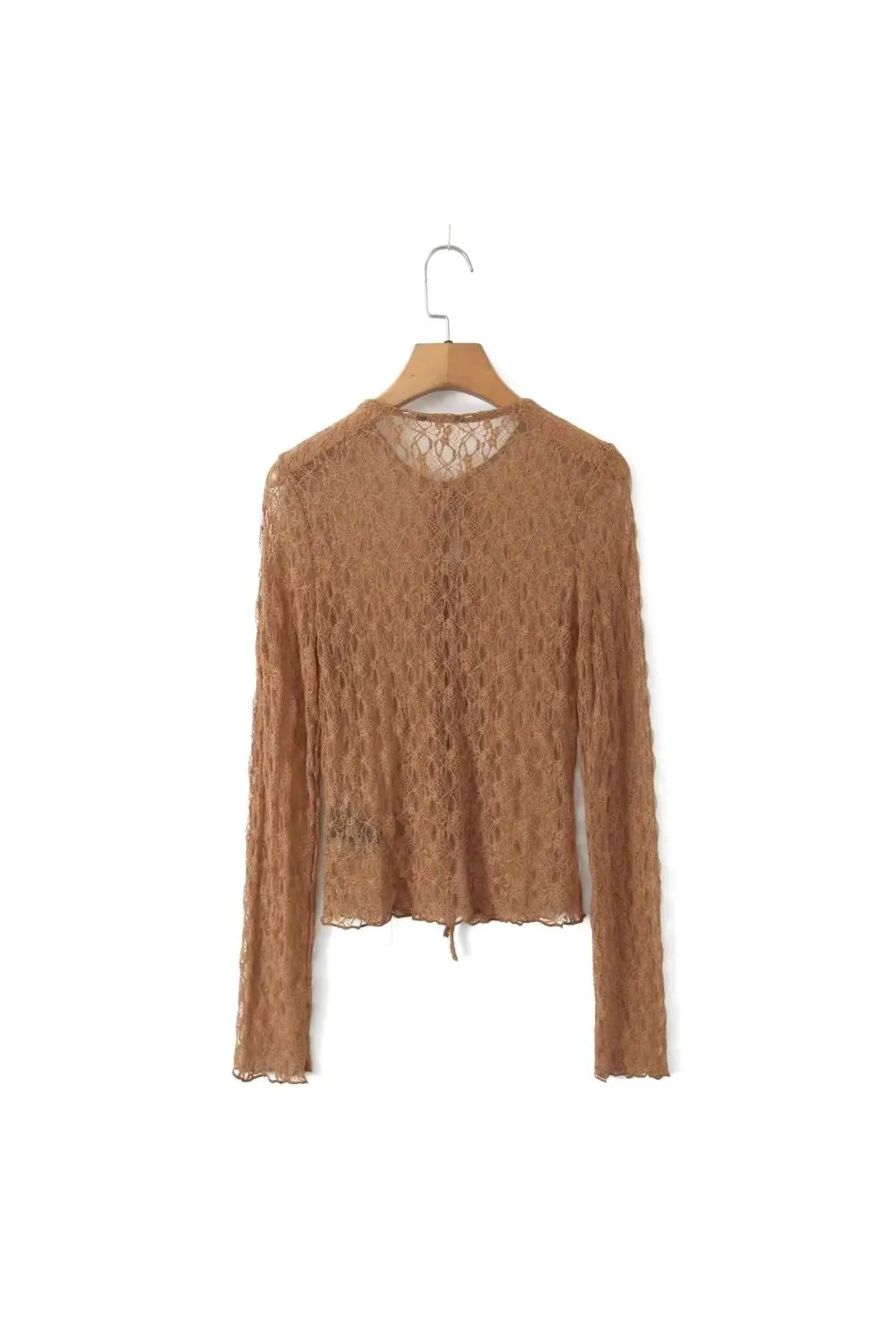 ‘Nora’ Elegant Two-Tone Lace Cardigan