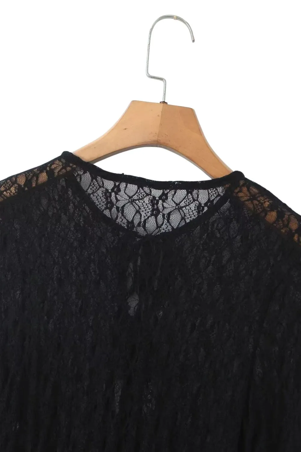 ‘Nora’ Elegant Two-Tone Lace Cardigan