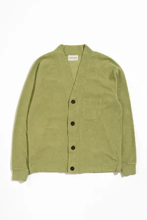 Organic Reverse Cardi | Spring Green