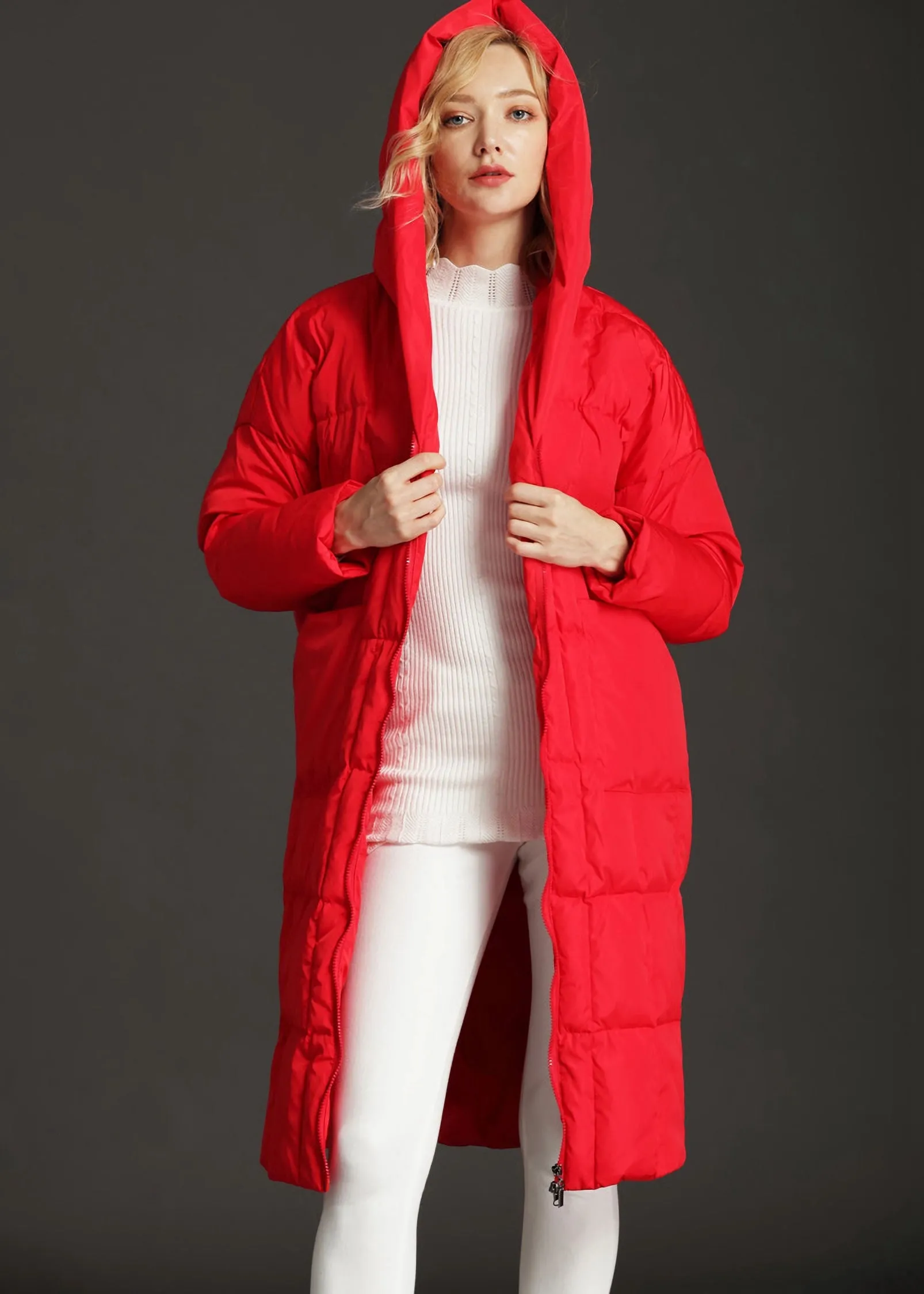 Oversized Hooded Long Down Puffer Coat