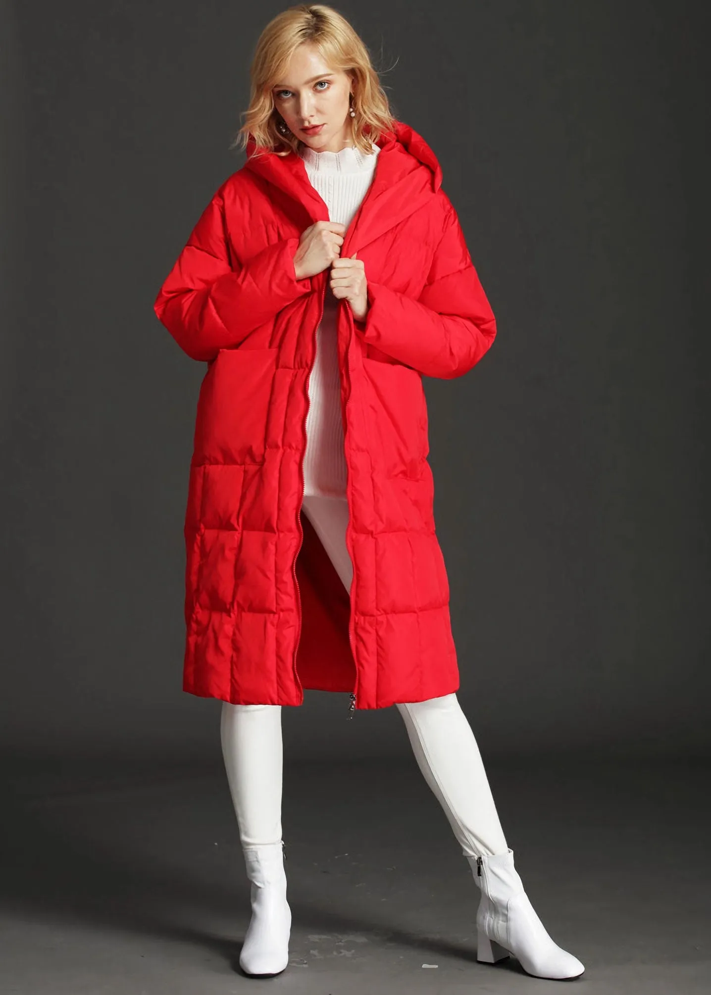 Oversized Hooded Long Down Puffer Coat