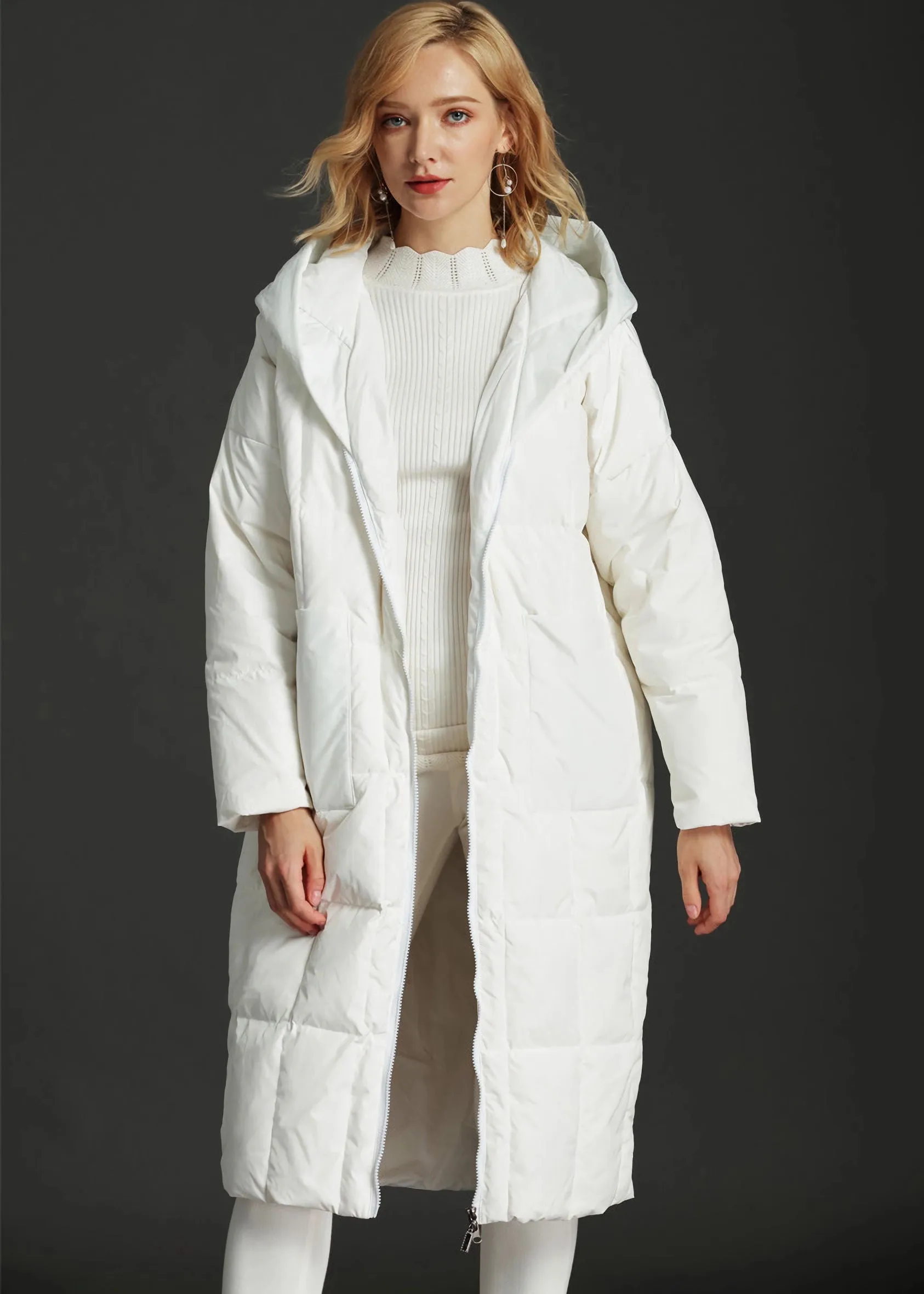 Oversized Hooded Long Down Puffer Coat