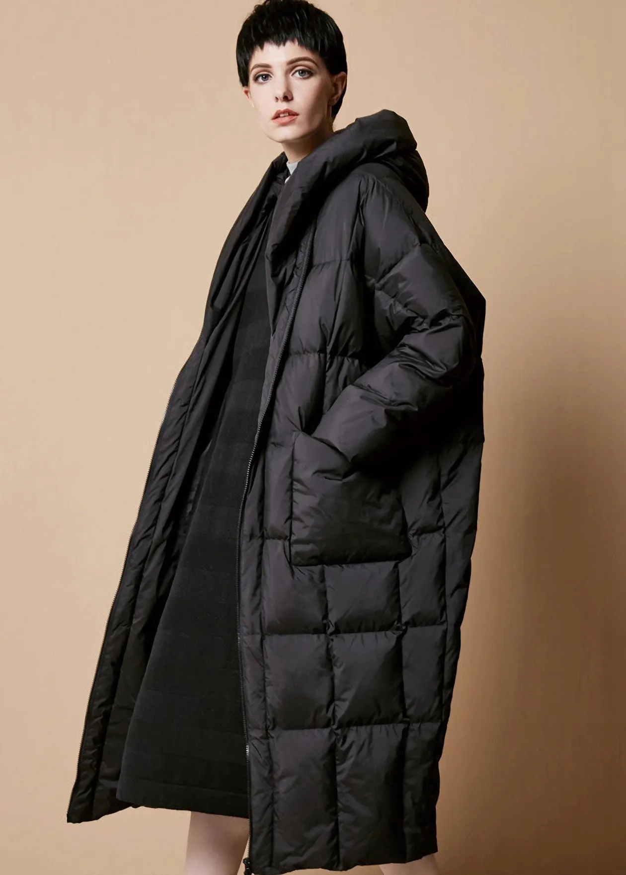 Oversized Hooded Long Down Puffer Coat