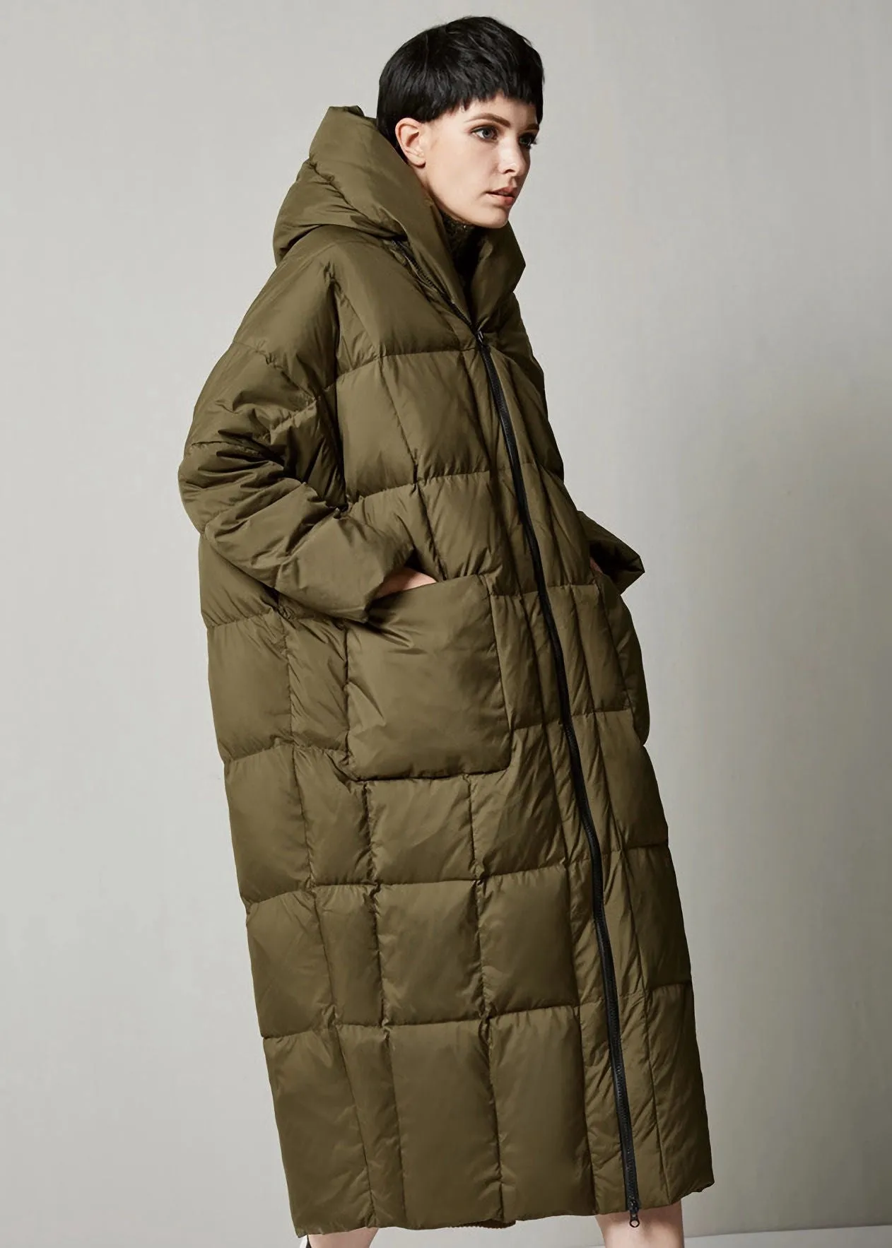 Oversized Hooded Long Down Puffer Coat