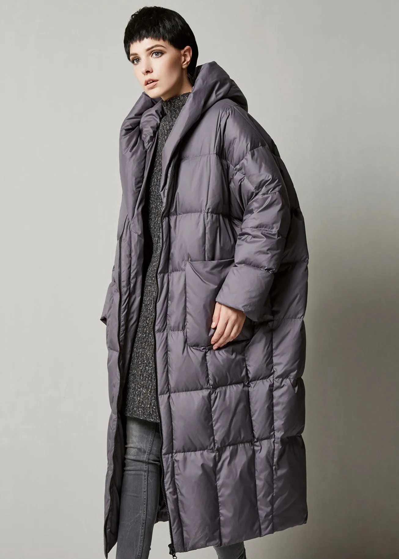 Oversized Hooded Long Down Puffer Coat