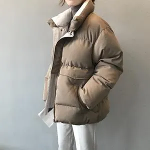 Oversized Quilted Winter Puffer Thick Warm Padded Puff Parka Jacket