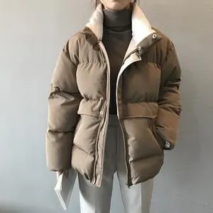 Oversized Quilted Winter Puffer Thick Warm Padded Puff Parka Jacket