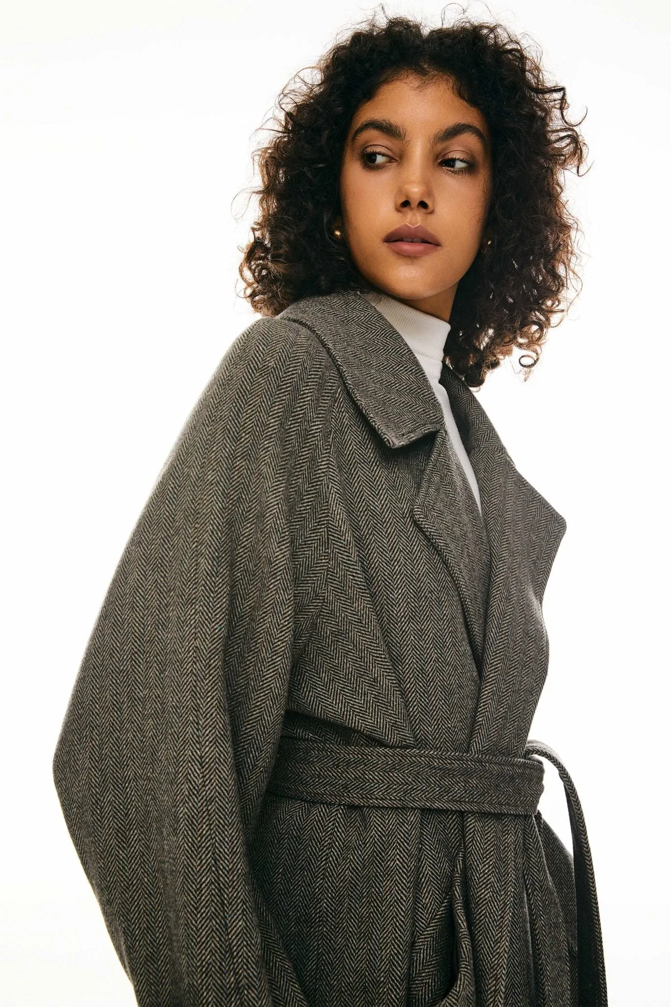 Oversized Wool Wrap Coat