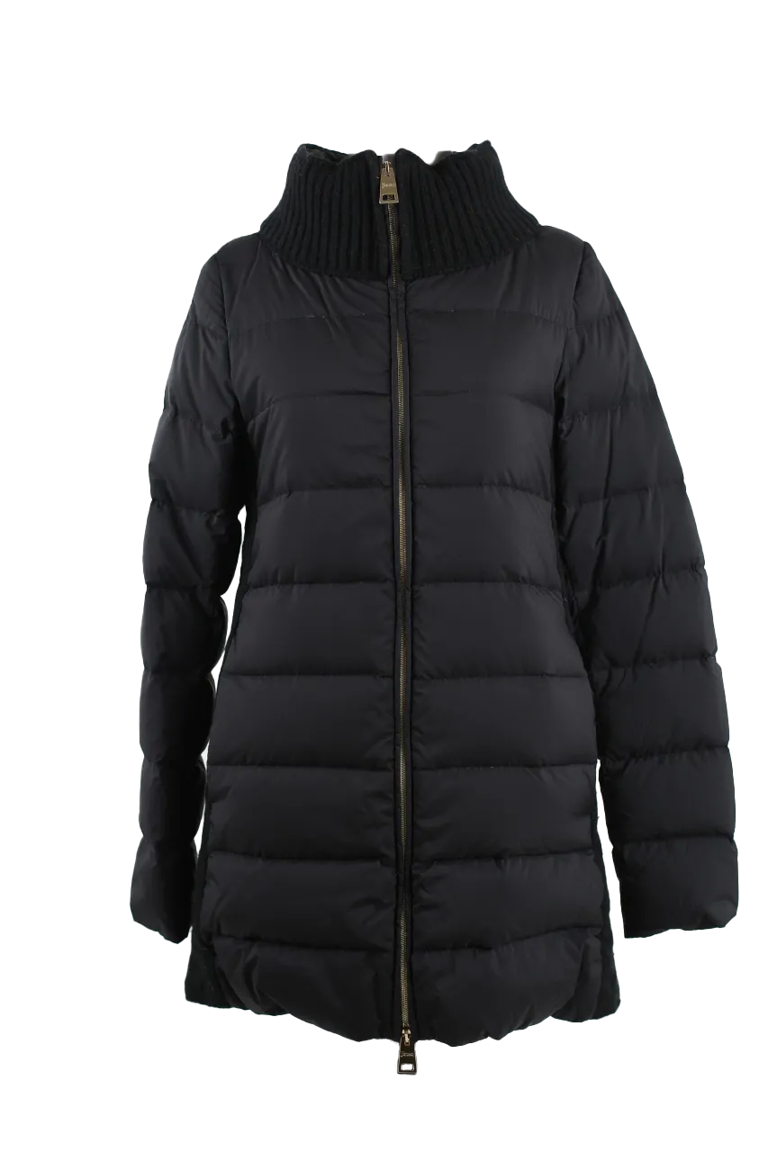 Poly/Wool Quilted Down Coat