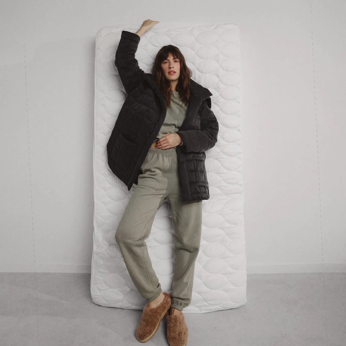 Quilted Silk Comforter Coat