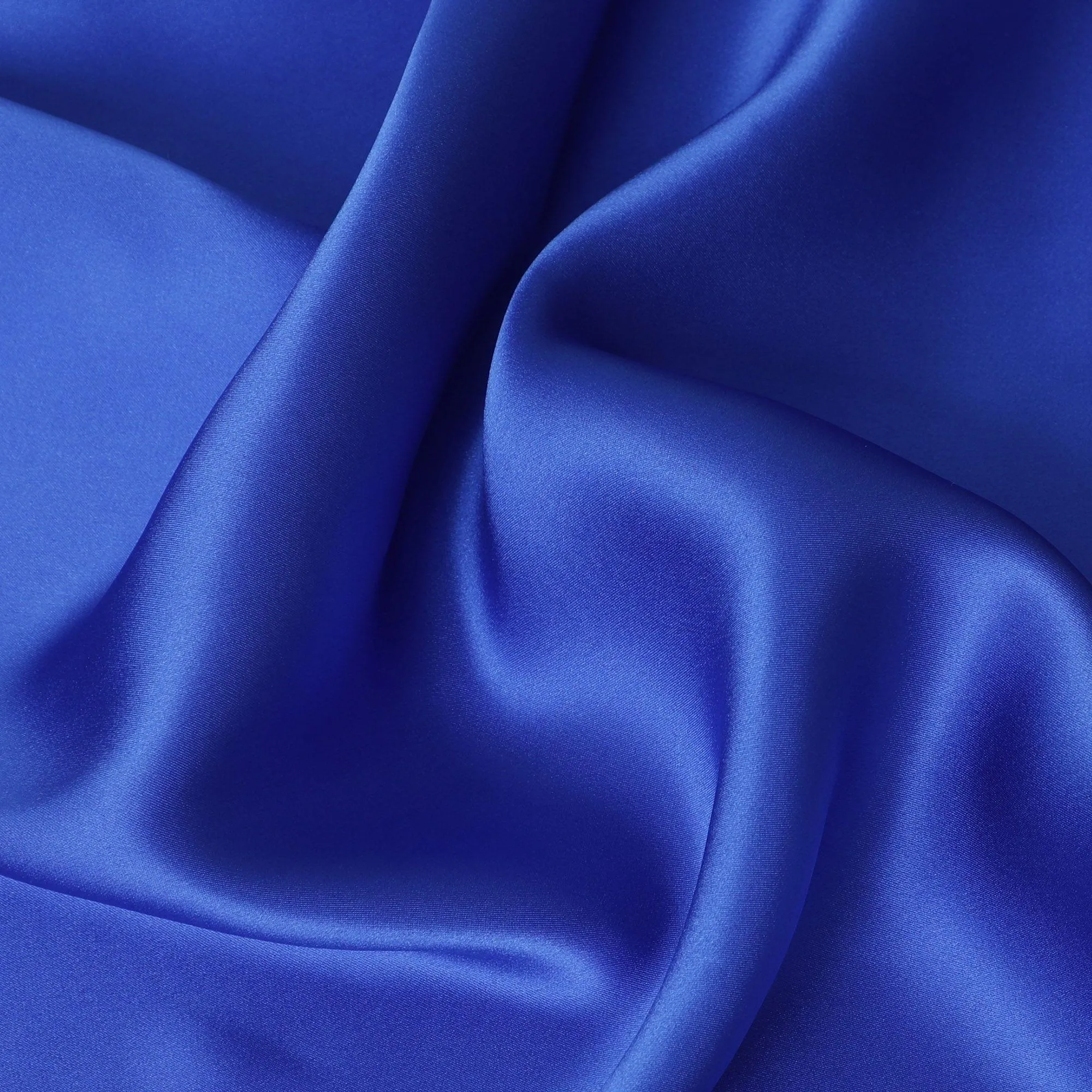 Royal blue plain 100% Pure silk satin fabric-D10143