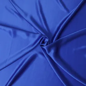 Royal blue plain 100% Pure silk satin fabric-D10143