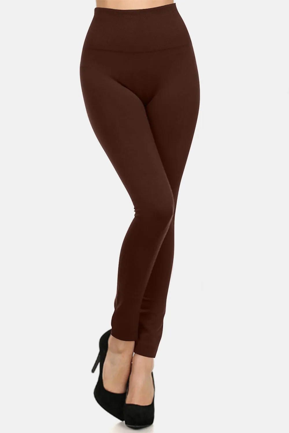 RS: Yelete Full Size Seamless Fleece Lined Leggings