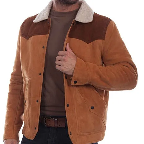 Scully Men's Suede Leather Jacket in Tan