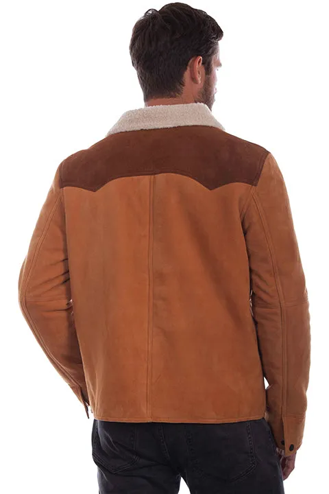 Scully Men's Suede Leather Jacket in Tan