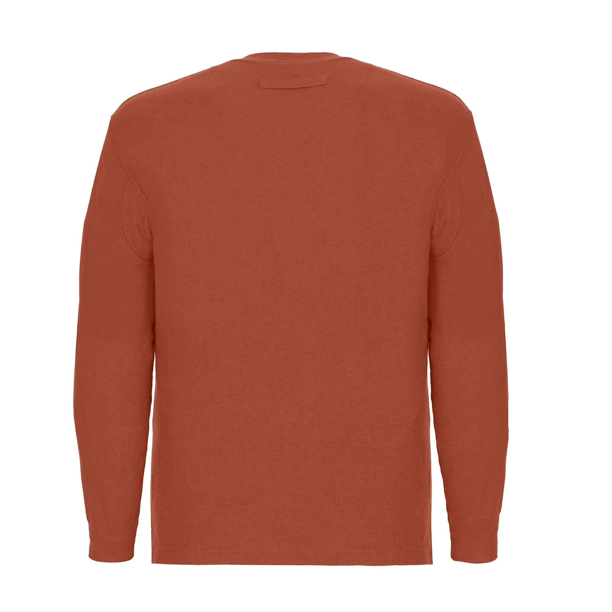 SHERPA-BONDED THERMAL KNIT HENLEY PULLOVER