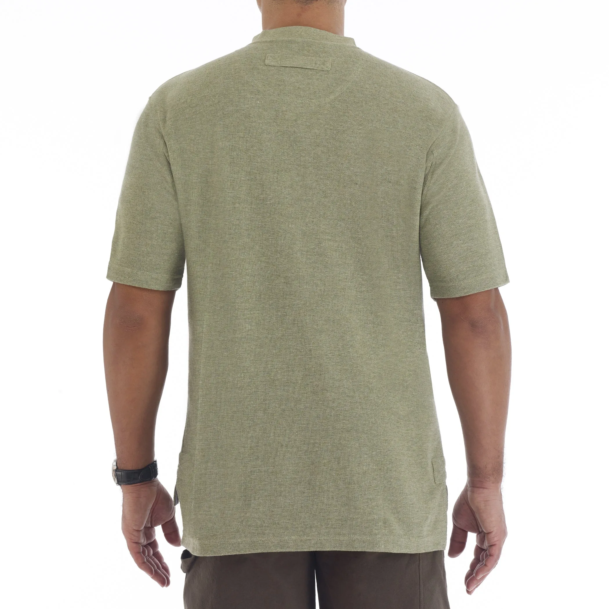 SHORT SLEEVE MINI-THERMAL HENLEY