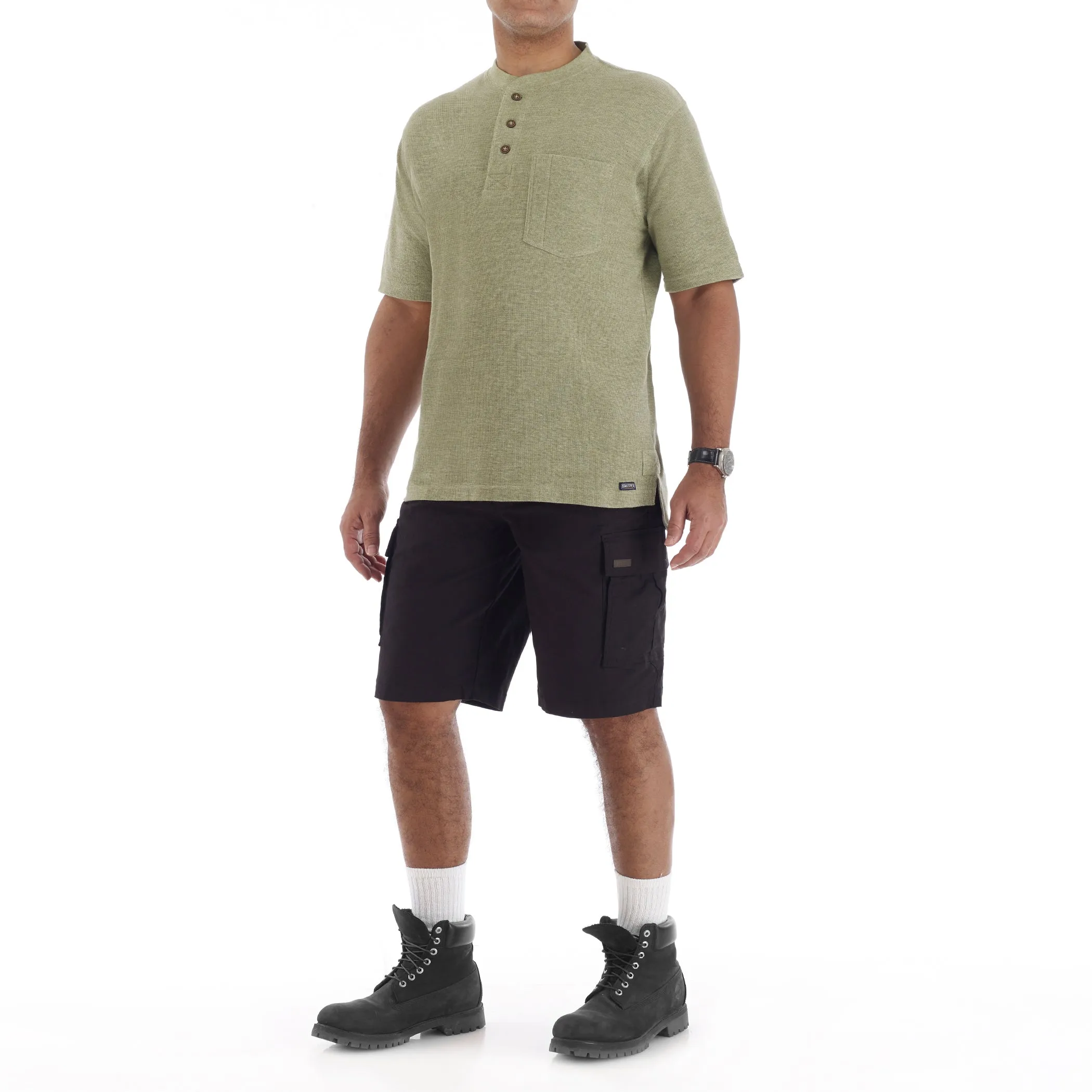 SHORT SLEEVE MINI-THERMAL HENLEY